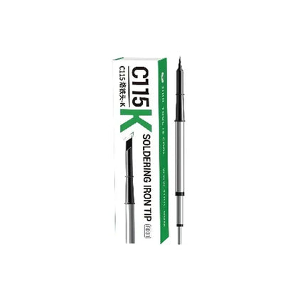 2UUL C115 Soldering Iron Tip K I S Precision Fast Heating Universal Replacement Solder Tips for Mobile PCB Repair Tools