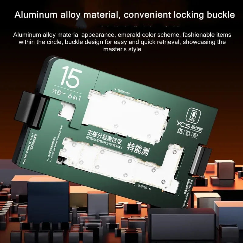 YCS Motherboard Layered Testing Frame For IP X XS 11 12 13 14 15 16 Pro Max Plus Middle Level Radio Frequency Function ISocket