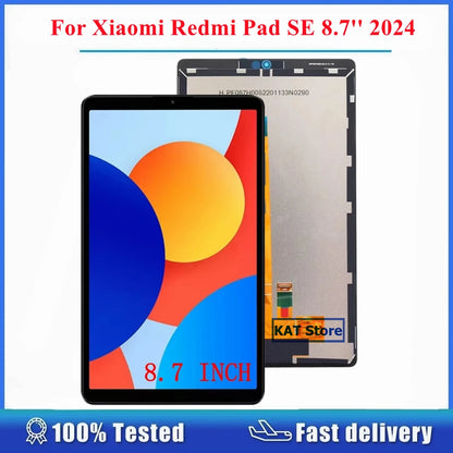 8.7 Inch Compatible For Xiaomi Redmi Pad SE 8.7'' 2024 LCD Display Screen Touch Digitizer Full Assembly Replacement Parts