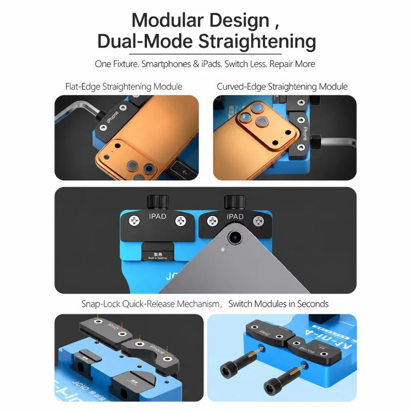 JCID FSA04 4-in-1 Middle Frame Straightener for Phone & Tablet Repair