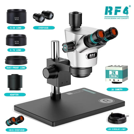 RF4 CX71 6.5-65X Trinocular Microscope Kit Options