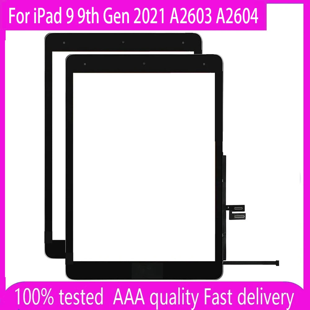 For iPad 9 9th Gen 2021 A2603 A2604 IPad9 10.2 LCD Outer Touch Screen Digitizer Front Glass Display Touch Panel Replacement