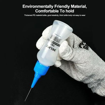 RELIFE TB2 50ml Anti-Static Solvent Bottle Removable Needle Anti-corrosion Anti-side Leakage Strong Sealing Double Cap Bottle