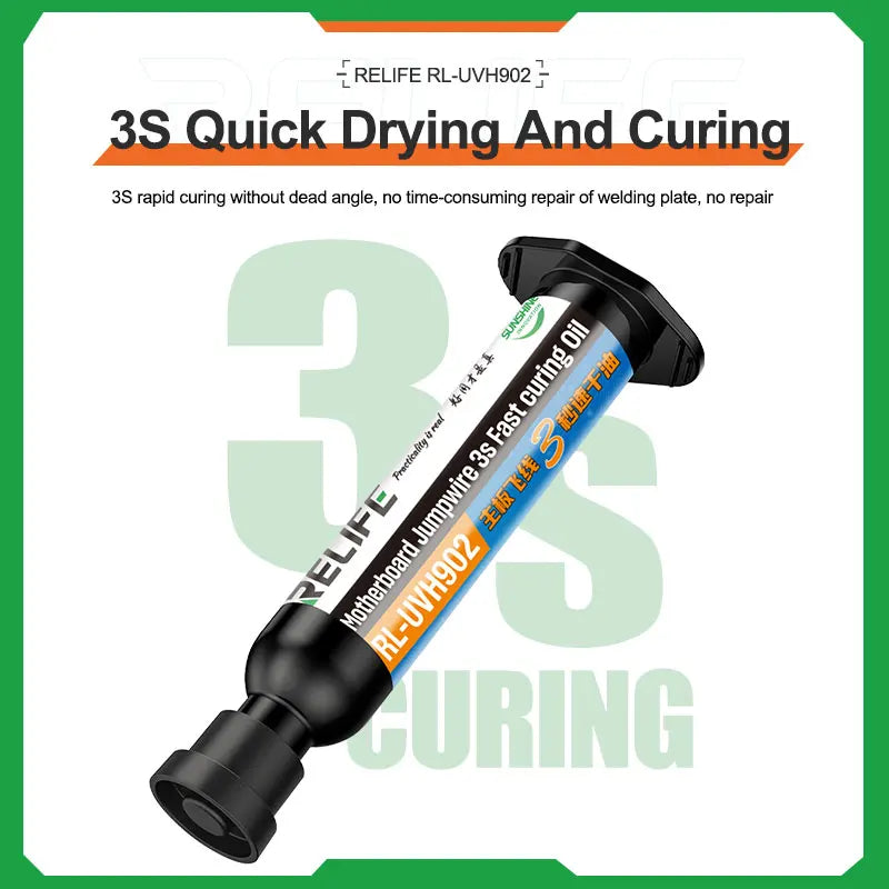 RELIFE 2 in 1 Smart Cold Air UV Curing RL-UVH902 3S Quick Drying Solder Resistance Oil RL-014C Intelligent Curing Lamp