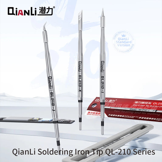 Qianli QL-210 Series Precision Soldering Iron Tip I/J/K Fast Heating Multi-layer Plating Anti-oxidation Precision Soldering Tips