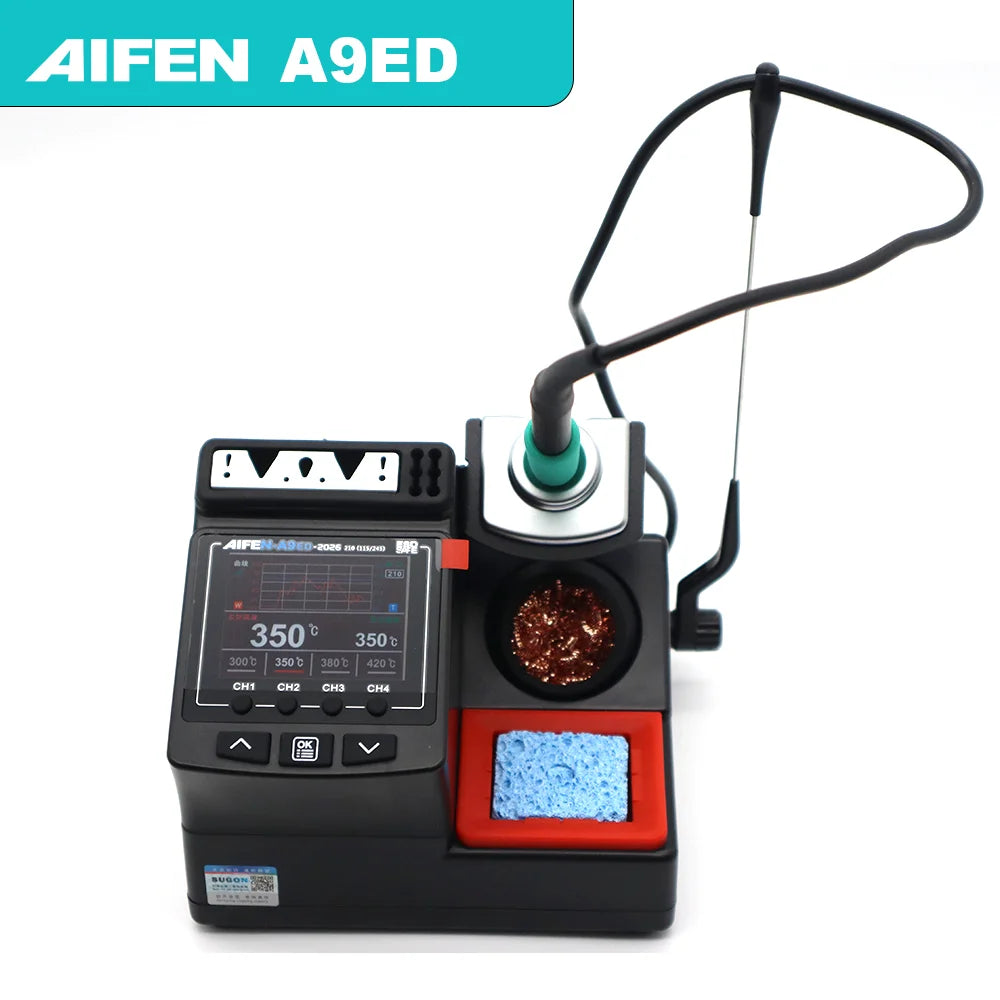 Estación de soldadura AIFEN A9ED para soldadura electrónica con mango C210 C245, potencia de 180 W, soldador para reparación de teléfonos y estación de soldadura
