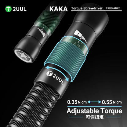 2UUL KAKA Adjustable Torque Screwdriver with Pentagonal 0.8 Cross 1.2 Y 0.6 Tool Precision Screwdriver Phone Disassembly Repair