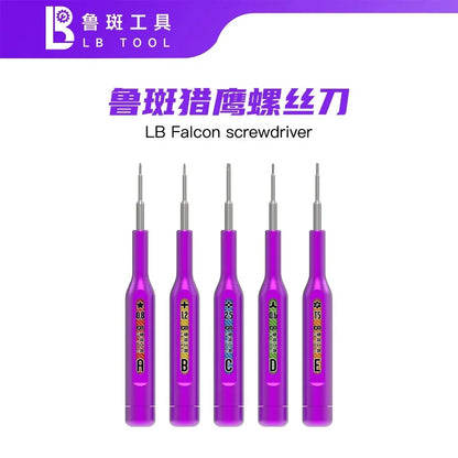 Juego de destornilladores LUBAN Falcon 5 en 1, puntas de destornillador de aleación S2, kit de herramientas de reparación manual para teléfonos móviles, PCB, circuitos integrados y electrónica