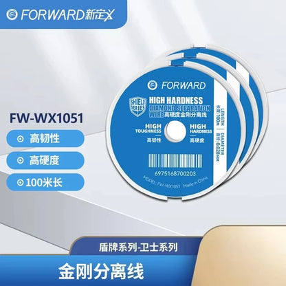 10 uds. de hilo de separación de diamante FORWARD de alta dureza para herramientas de reparación y separación de pantallas LCD de teléfonos móviles, 0,025 mm--0,07 mm
