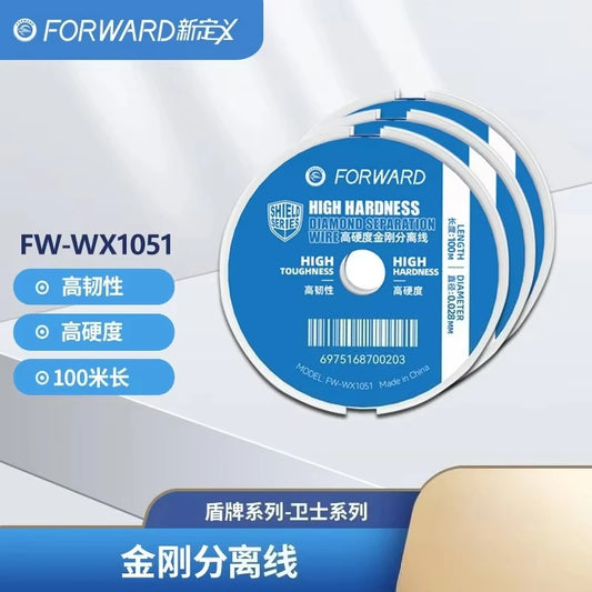10 uds. de hilo de separación de diamante FORWARD de alta dureza para herramientas de reparación y separación de pantallas LCD de teléfonos móviles, 0,025 mm--0,07 mm