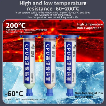 Lanrui Thermal Compound Paste 100g Thermal Conductivity 4/6/8.5W/mk for CPU Chip VGA Card Intel Processor Heat Sinks Repair Tool