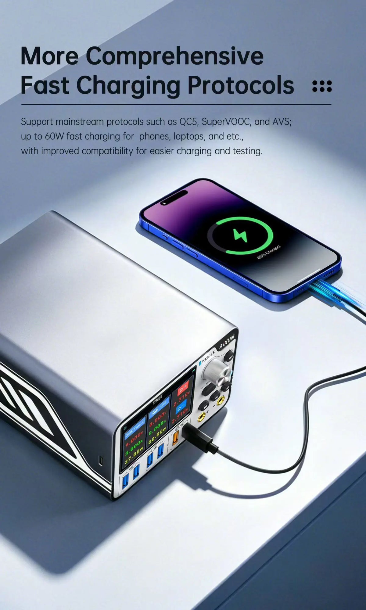 AIXUN P3208 Smart Regulated Power Supply 320W/sUPPORT 6G-14PM Battery ProTools/One Key Booting/electronic Repair Power Supply