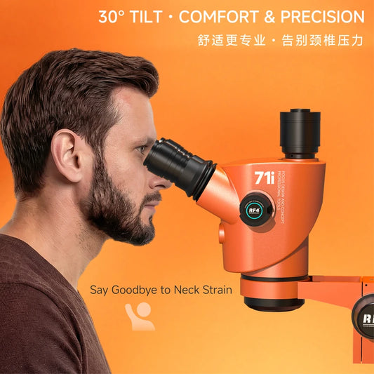 RF4 71i 6.5-65X Trinocular Microscope Head