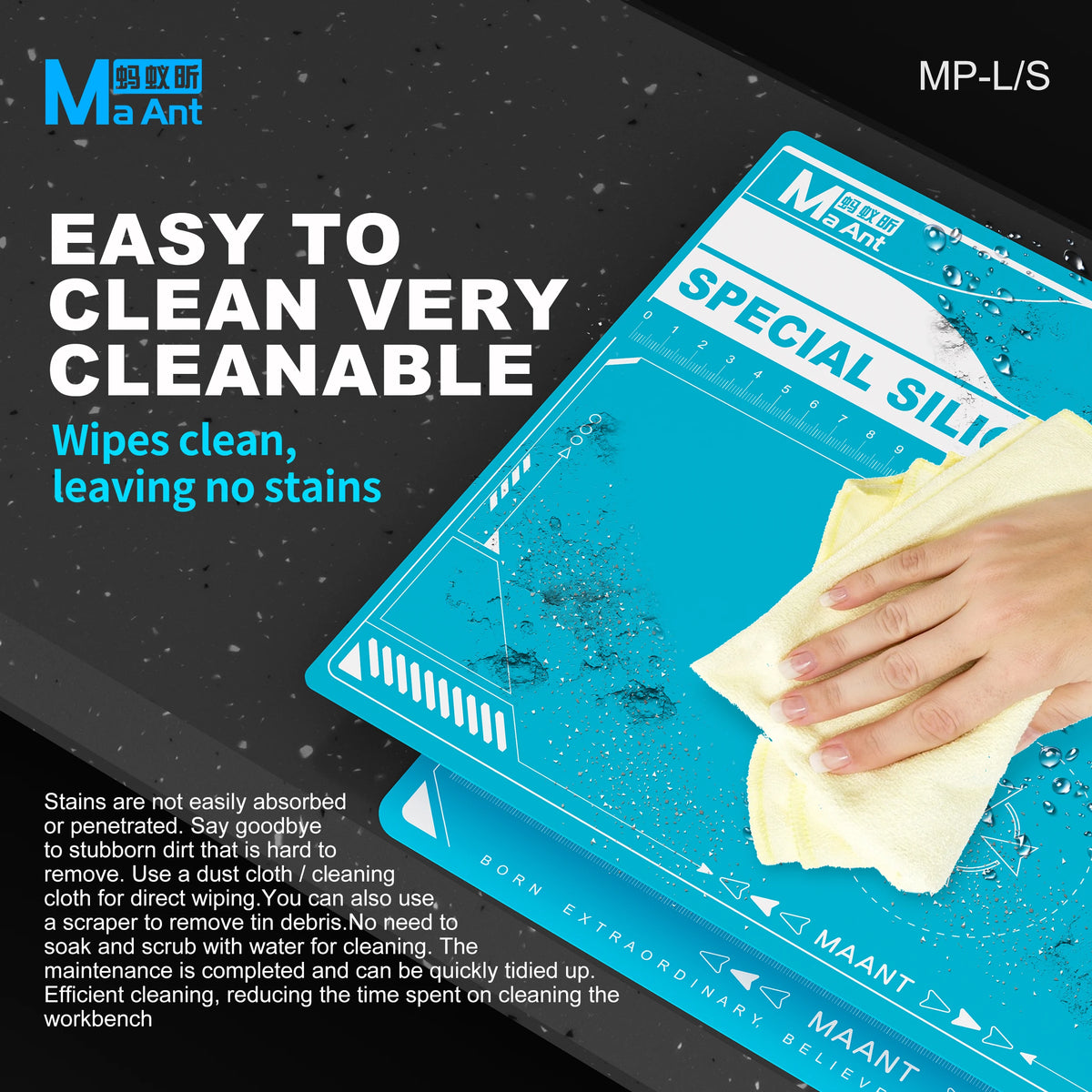 Alfombrillas de reparación para bases de microscopio MAANT MP-L/MP-S