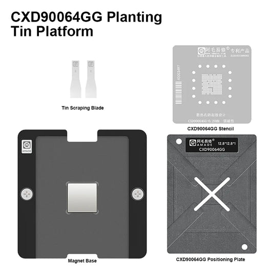 Kit de plataforma magnética de reballing BGA APU AMAOE PlayStation 5 CXD90064GG (0,20 mm)