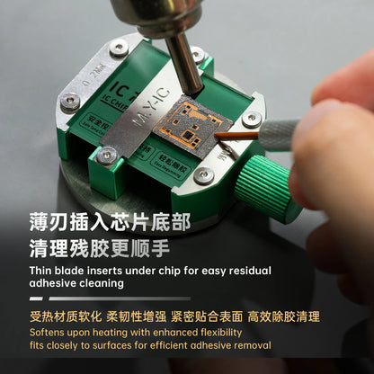 YCS Mr.Yang Cuchilla de alta precisión para eliminación de adhesivo de IC Material PI Raspador resistente al calor para Kit de herramientas de reparación de CPU de teléfono, chip y PCB