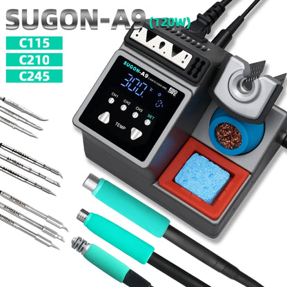 SUGON A9 Soldering Station Compatible With 210/245/115 Handle Welding Repair Station Suitable For Mobile Phone BGA PCB Repair