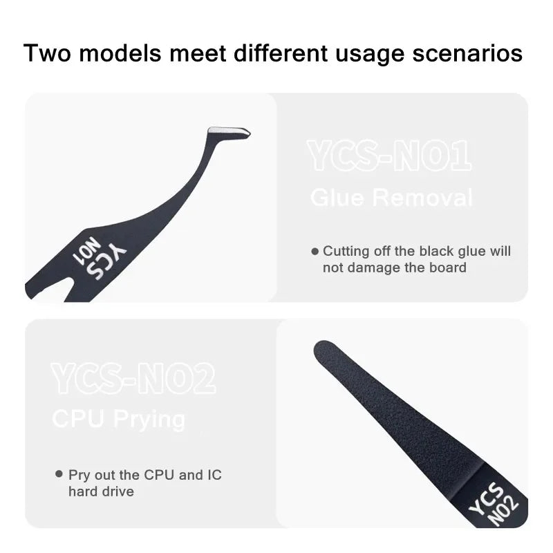 YCS NO1 NO2 Mobile Phone Repair CPU Prying Knife Tablet Chip Motherboard Adhesive Removal Blade Tool