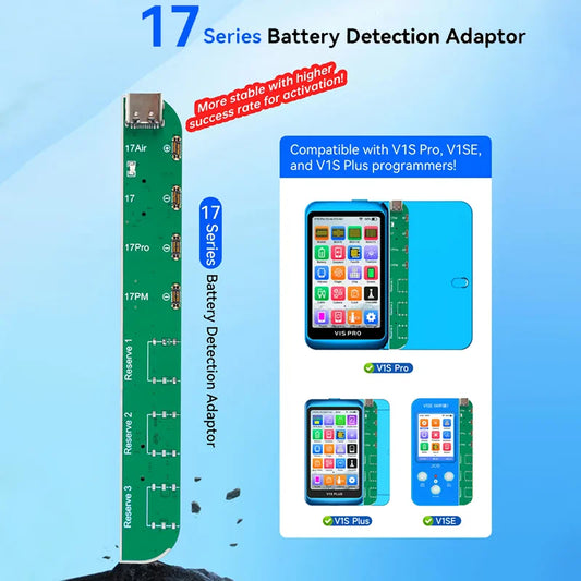 Adaptador de detección de batería JCID JC V1SE V1S Pro para iPhone serie 8-17, logra herramientas de activación de batería y detección inteligente