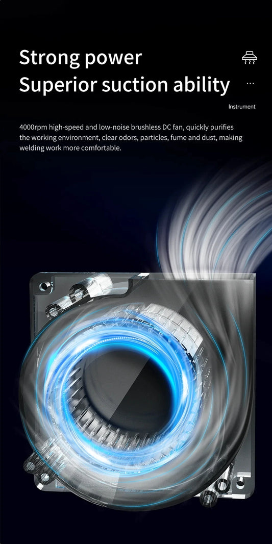AIXUN ES02 Soldering Fume Extractor with HEPA Filter and Adjustable Light