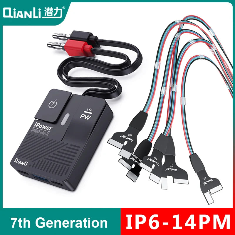 Cable de reparación de teléfono Qianli de 7.ª generación, cable de alimentación iPower Pro Max para iPhone 6G-14 Pro Max, línea de arranque de un solo botón