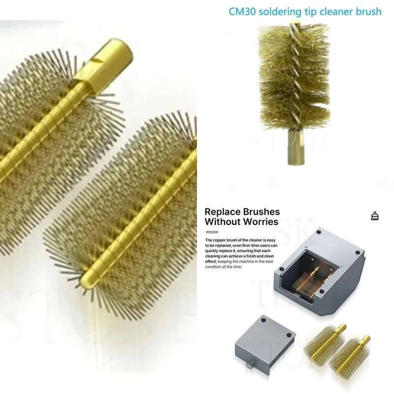 Replacement Copper Cleaning Brushes for AIXUN CM30, 0.01mm, 1 or 2 Pieces