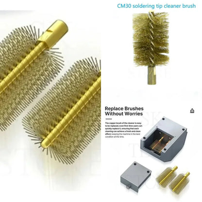 Replacement Copper Cleaning Brushes for AIXUN CM30, 0.01mm, 1 or 2 Pieces
