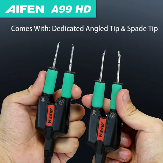 Estación de soldadura de precisión con pinzas AIFEN A99HD, compatible con mangos C210/C245 para soldadura electrónica con microscopio