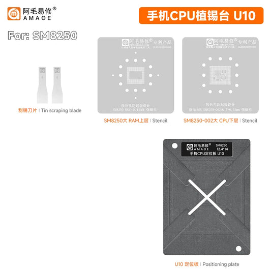 Plataforma de reballing de CPU AMAOE SM8250/SM8450/SM8550