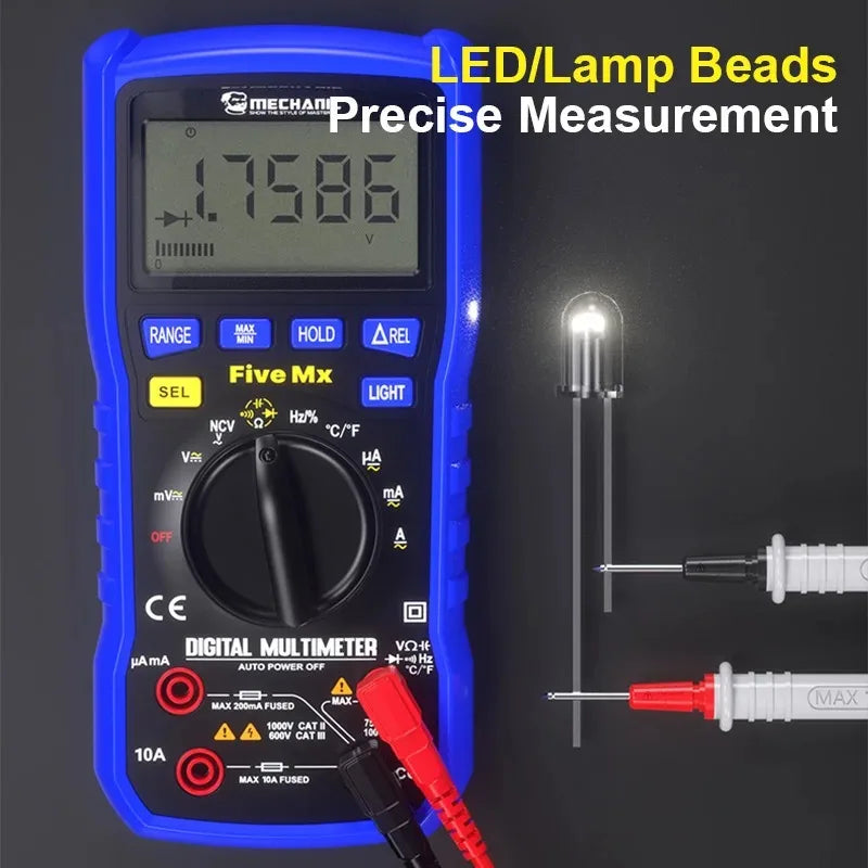 MECHANIC Five MX Four-Bit Semi Digital Multimeter for Mobile Phone Repair High Precision Temperature Detection Multimeter