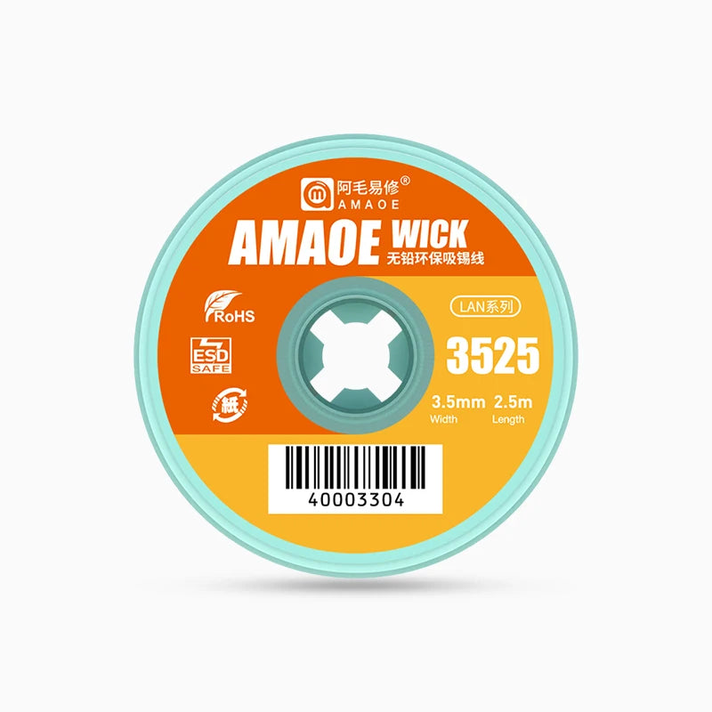 AMAOE Copper Desoldering Braid Wick (2.5m Length)