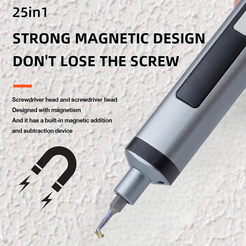 NASAN Rechargeable Precision Screwdriver with 25 Bits