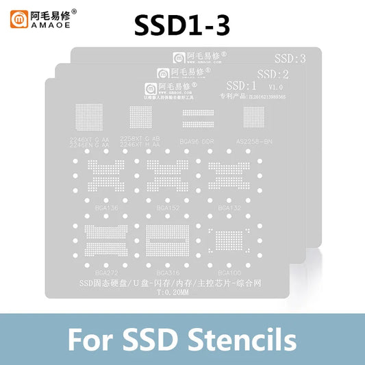Plantilla de reballing BGA NAND AMAOE SSD1/SSD2/SSD3