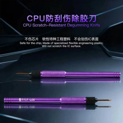 Cuchilla LUBAN L05 antirrayas para desengomado de CPU, eliminador de pegamento para chips de CI BGA, herramienta de reparación de placas base para teléfonos móviles y tabletas