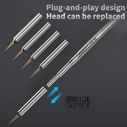 Lanrui S01 C210 Soldering Iron Tip Pure Copper High Thermal Conductivity for Mobile Phone Motherboard Repair