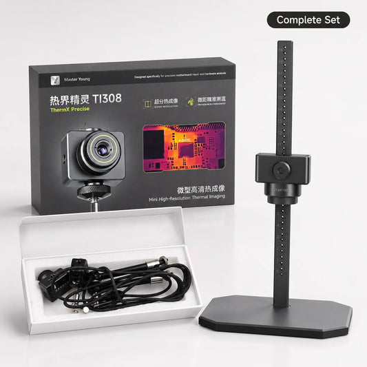 Detector de cortocircuitos YCS Master Young TI308 con cámara termográfica para inspeccionar fallas en placas base de teléfonos y realizar reparaciones por infrarrojos