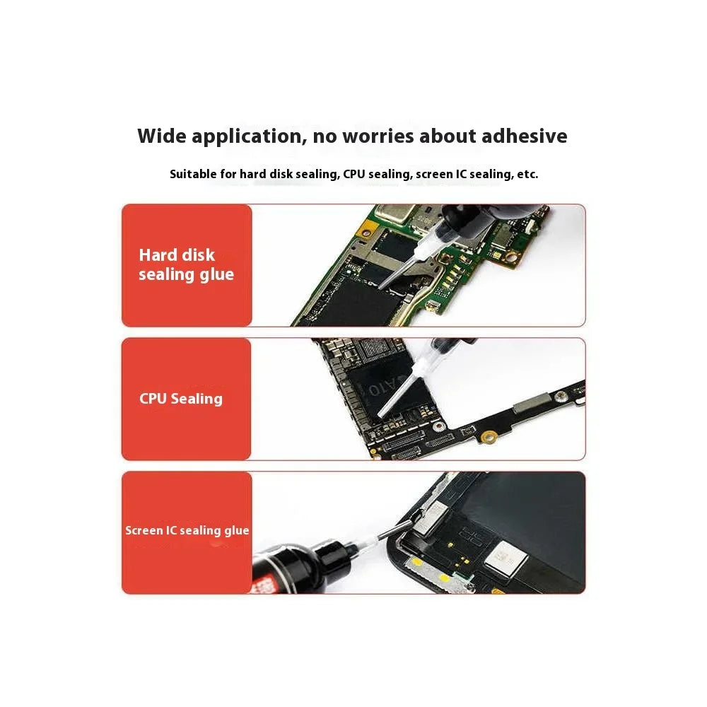 YCS 10CC Black Chip Sealing Glue UV Curing Waterproof Adhesive for Cell Phone CPU LCD IC Beautification Renovation Repair Tools