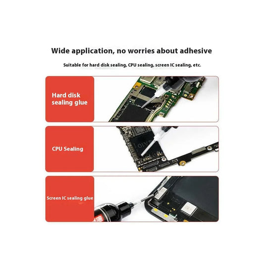 Pegamento sellador negro YCS 10CC de curado UV, adhesivo impermeable para embellecer, renovar y reparar CPU, LCD e IC de teléfonos móviles; herramienta de reparación