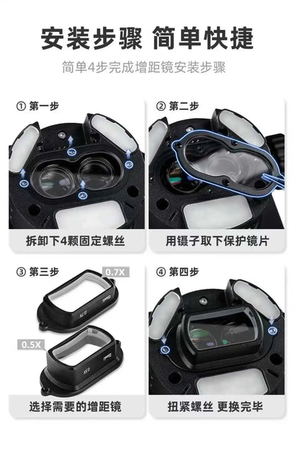 QIANLI Gorilla Microscope 0.5x 0.7x Teleconverter, using YCS integrated light 0.5x 0.7x extension Increase working distance