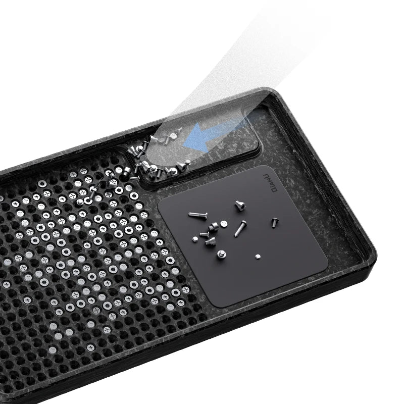 Bandeja de almacenamiento vertical para tornillos Qianli, magnética de dureza suave y firme, organizador de alta eficiencia para tornillos de teléfono