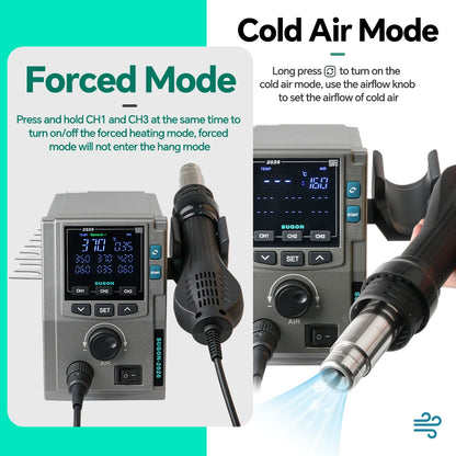SUGON 2026 700W Soldering Station 160 Grade Airflow Hot Air Gun Electronics Rework Station Phone Repair BGA PCB SMD Solder Tools