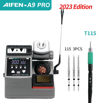 AIFEN A9PRO Soldering Station Compatible SUGON Soldering Iron Tip 210/245/115 Handle Control Temperature Welding Rework Station