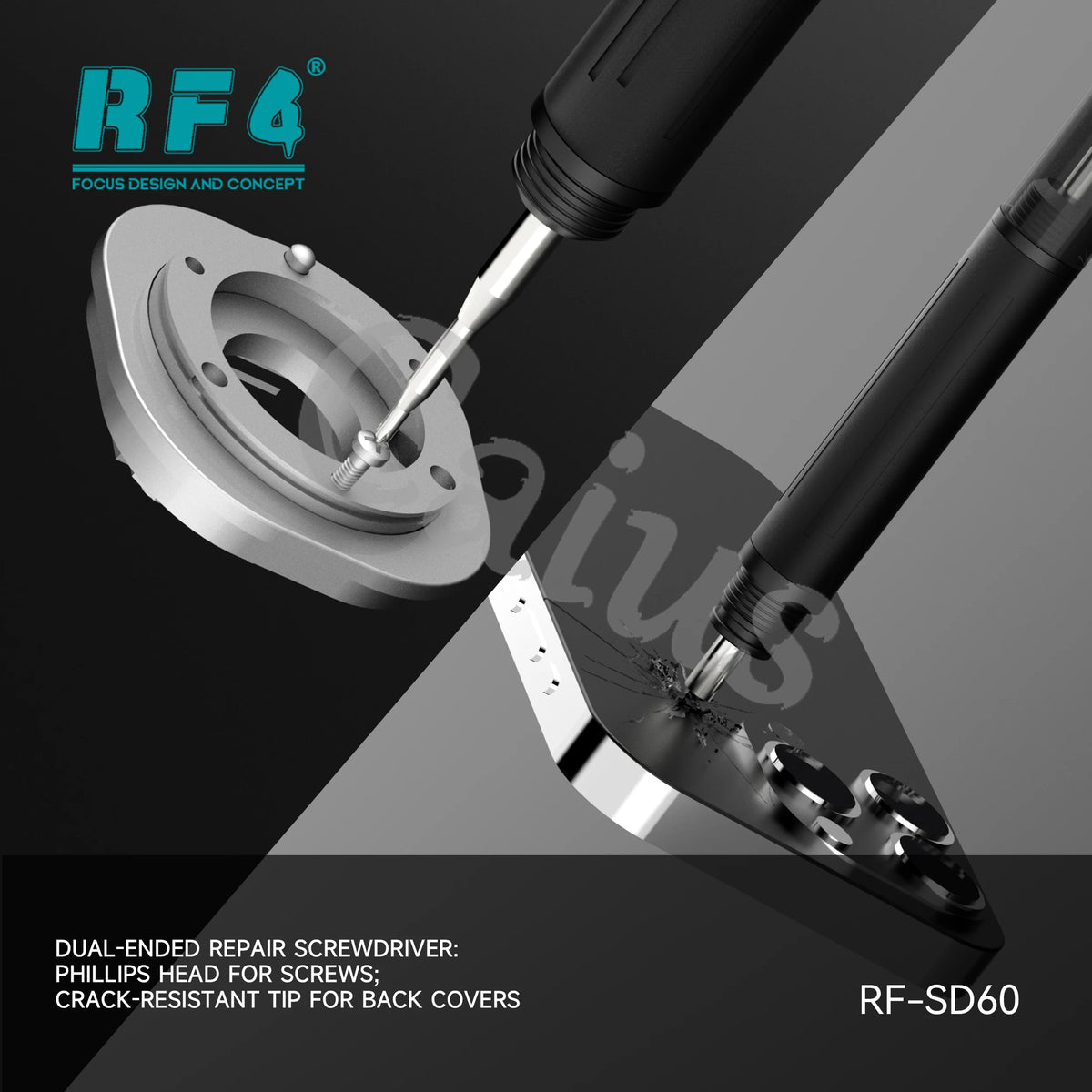 Destornillador y bolígrafo rompedor de vidrio trasero RF4 RF-SD60