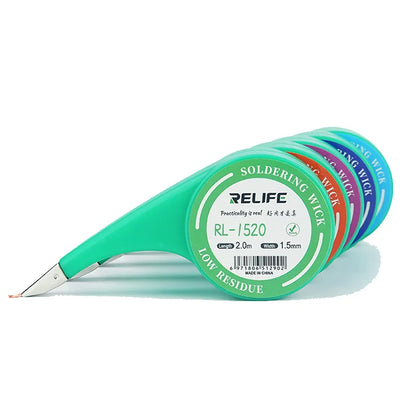 Relife Desoldering Braid Welding Solder Wick Wire No-Clean Low Residue Tin Repair Tool RL-1520 RL-2020 RL-2520 RL-3020 RL-3520