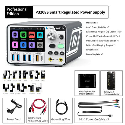 AIXUN P3208 Smart Regulated Power Supply 320W/sUPPORT 6G-14PM Battery ProTools/One Key Booting/electronic Repair Power Supply