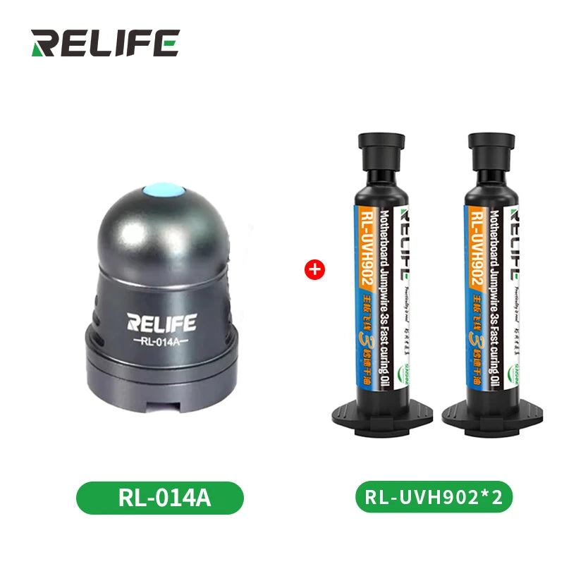 RELIFE 2 in 1 Smart Cold Air UV Curing RL-UVH902 3S Quick Drying Solder Resistance Oil RL-014C Intelligent Curing Lamp