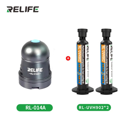 RELIFE 2 in 1 Smart Cold Air UV Curing RL-UVH902 3S Quick Drying Solder Resistance Oil RL-014C Intelligent Curing Lamp
