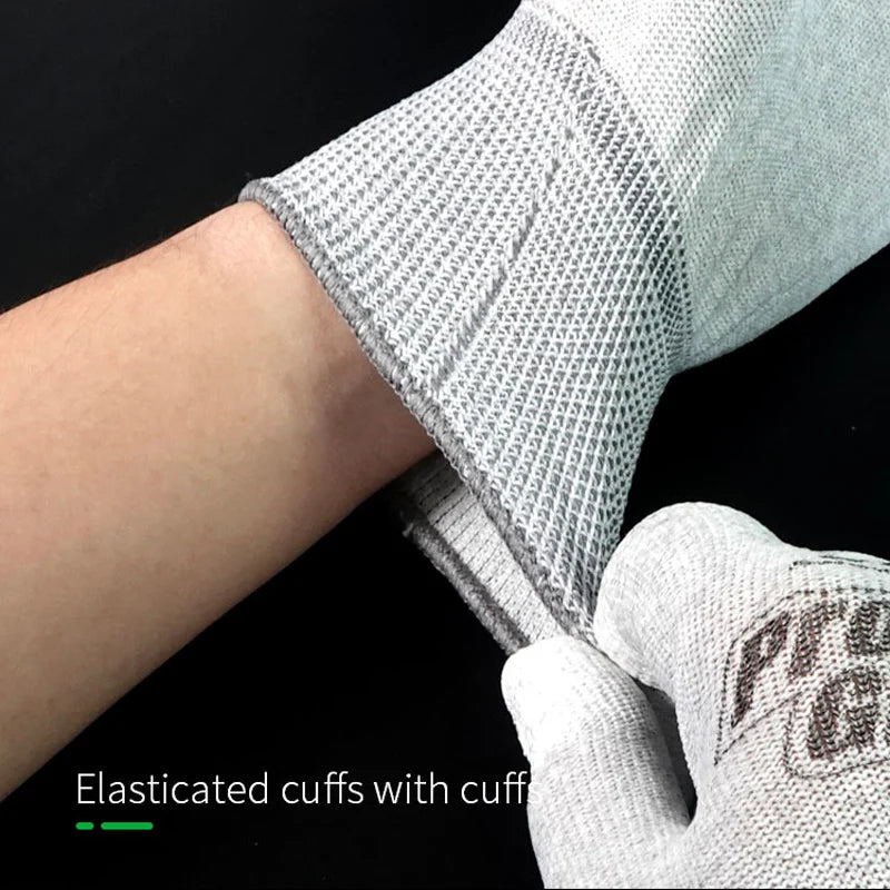RELIFE RL-063 Anti Static Antiskid Gloves PU Insulation Coated Finger Protection Electronic Working Gloves For Phone Repair