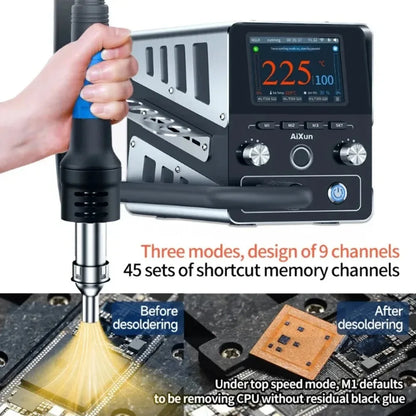 Aixun H314 Intelligent Hot Air Gun Soldering Station 1400W Digital High Power BGA Rework Heating Station With Nozzle