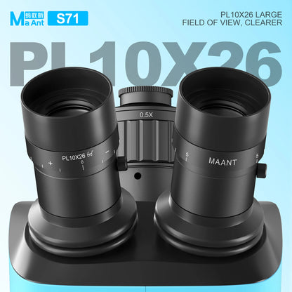 MAANT S71 6.5-52X Trinocular Stereo Microscope